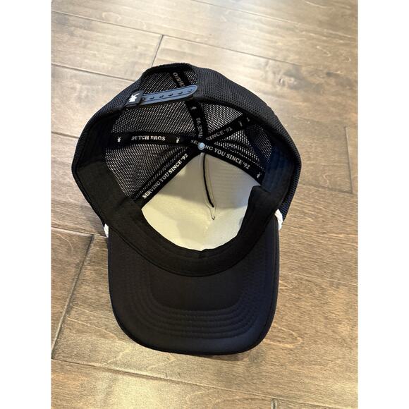 Dutch Bros Mens Black Drink More Coffee Adjustable Snapback Trucker Hat Mesh Cap - Picture 6 of 6